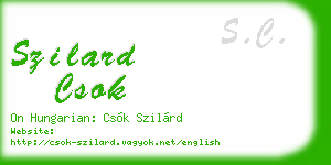 szilard csok business card